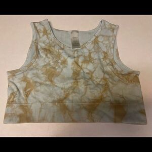 Bodied - Women’s teal / yellow tie dyed sports bra